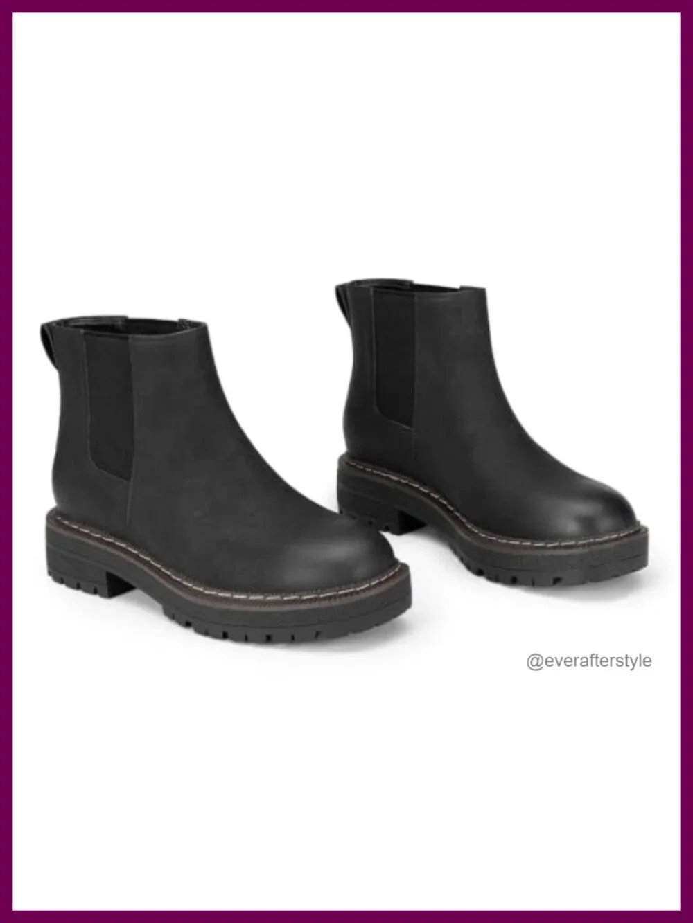 Women's Slip on Platform Chelsea Ankle Boots